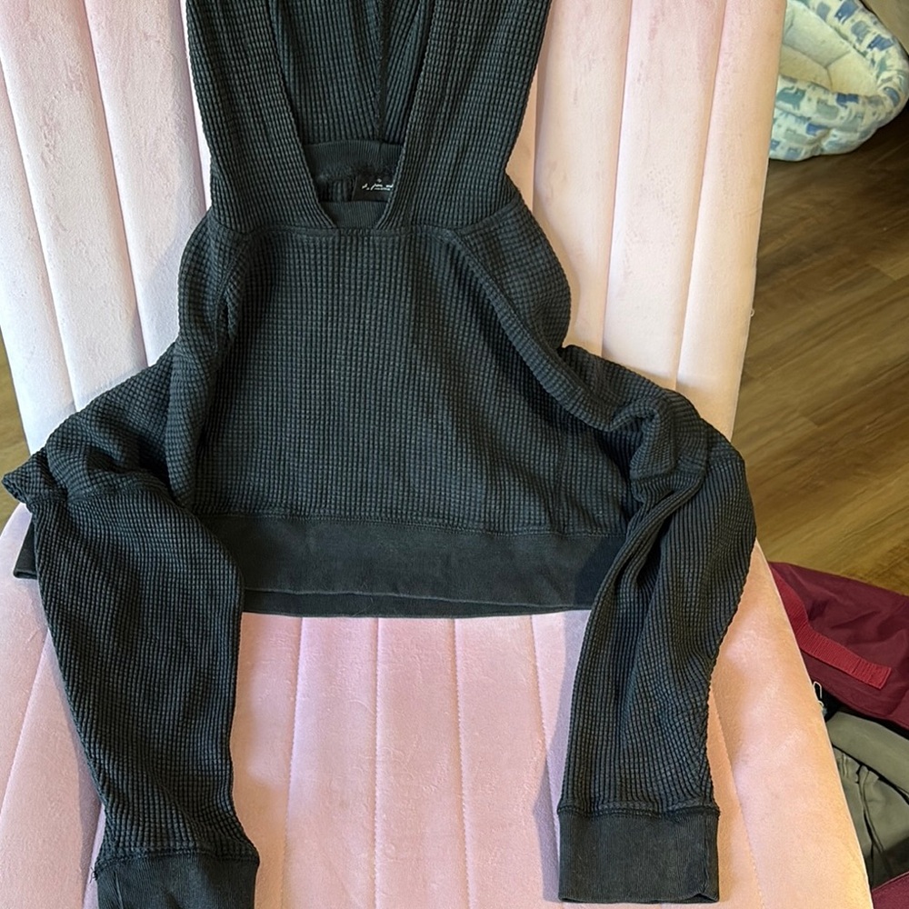 Small Dark Gray Textured Sweater